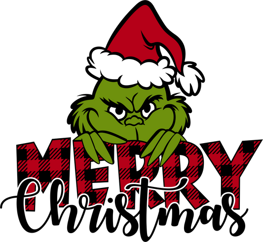 Merry Christmas Grinch (Black or White) - Ready to Print DTF (Copy) (Copy)
