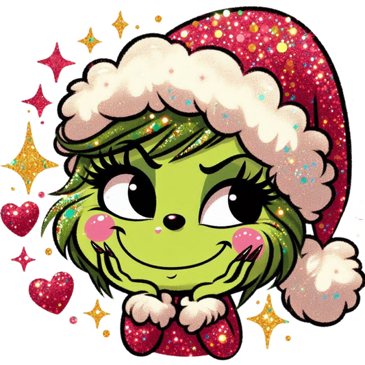 Girl Grinch Face - Ready to Print DTF (Copy)