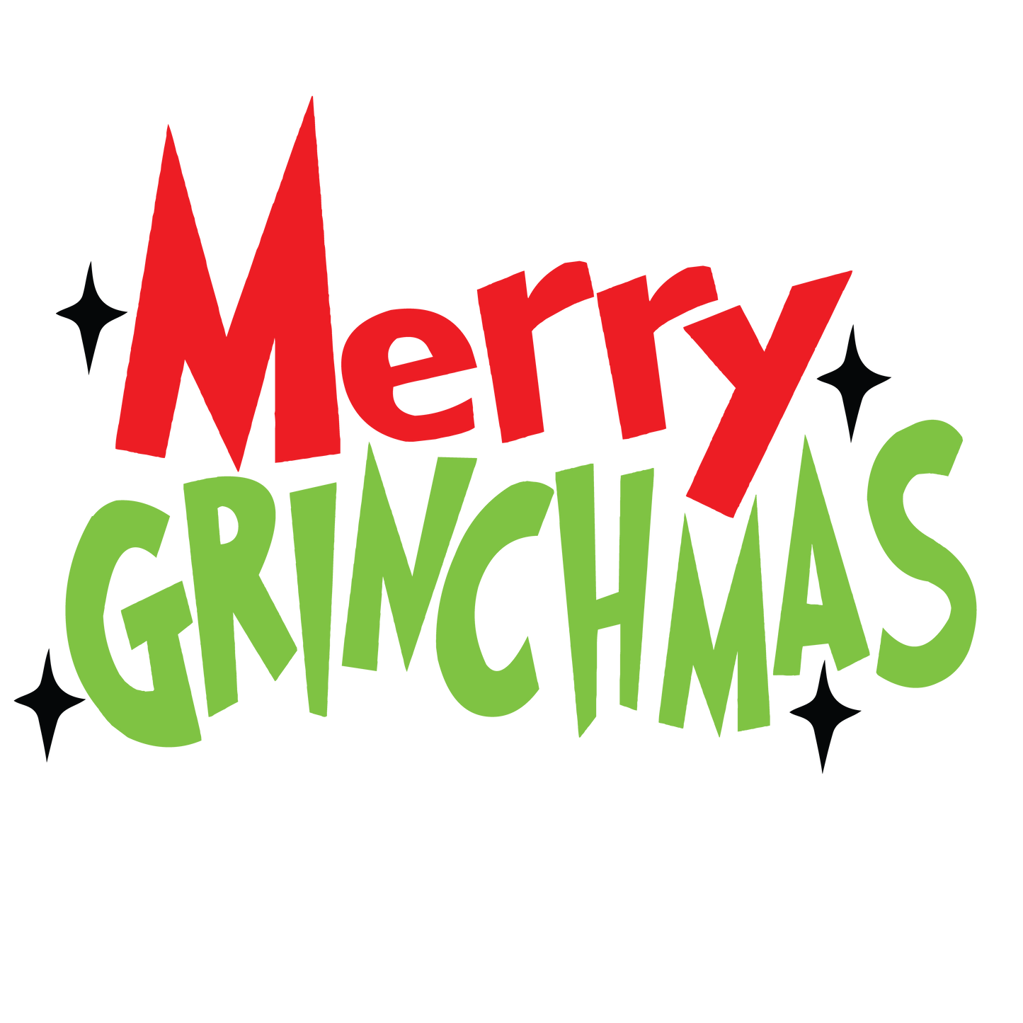 Merry Christmas (Grinch Letters) - Ready to Print DTF