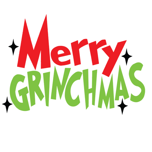 Merry Christmas (Grinch Letters) - Ready to Print DTF