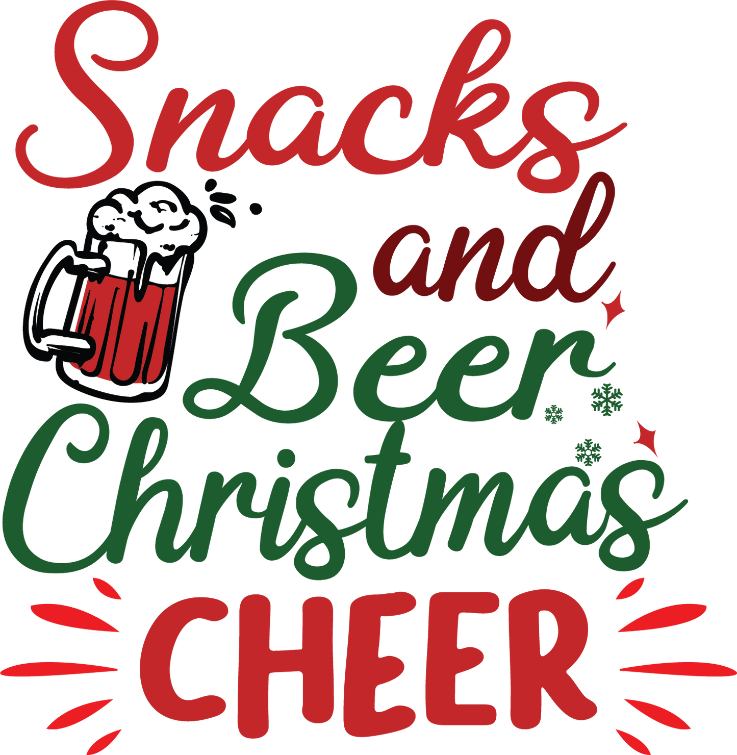 1 Snacks and Beer Christmas Cheer - Ready to Print DTF (Copy)