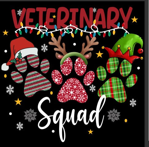 1 Veterinary Squad Christmas - Ready to Print DTF
