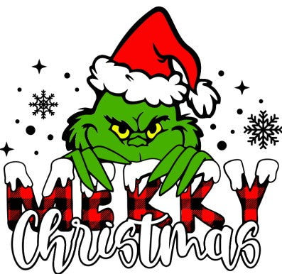 Merry Christmas Grinch (Black or White) - Ready to Print DTF (Copy) (Copy)