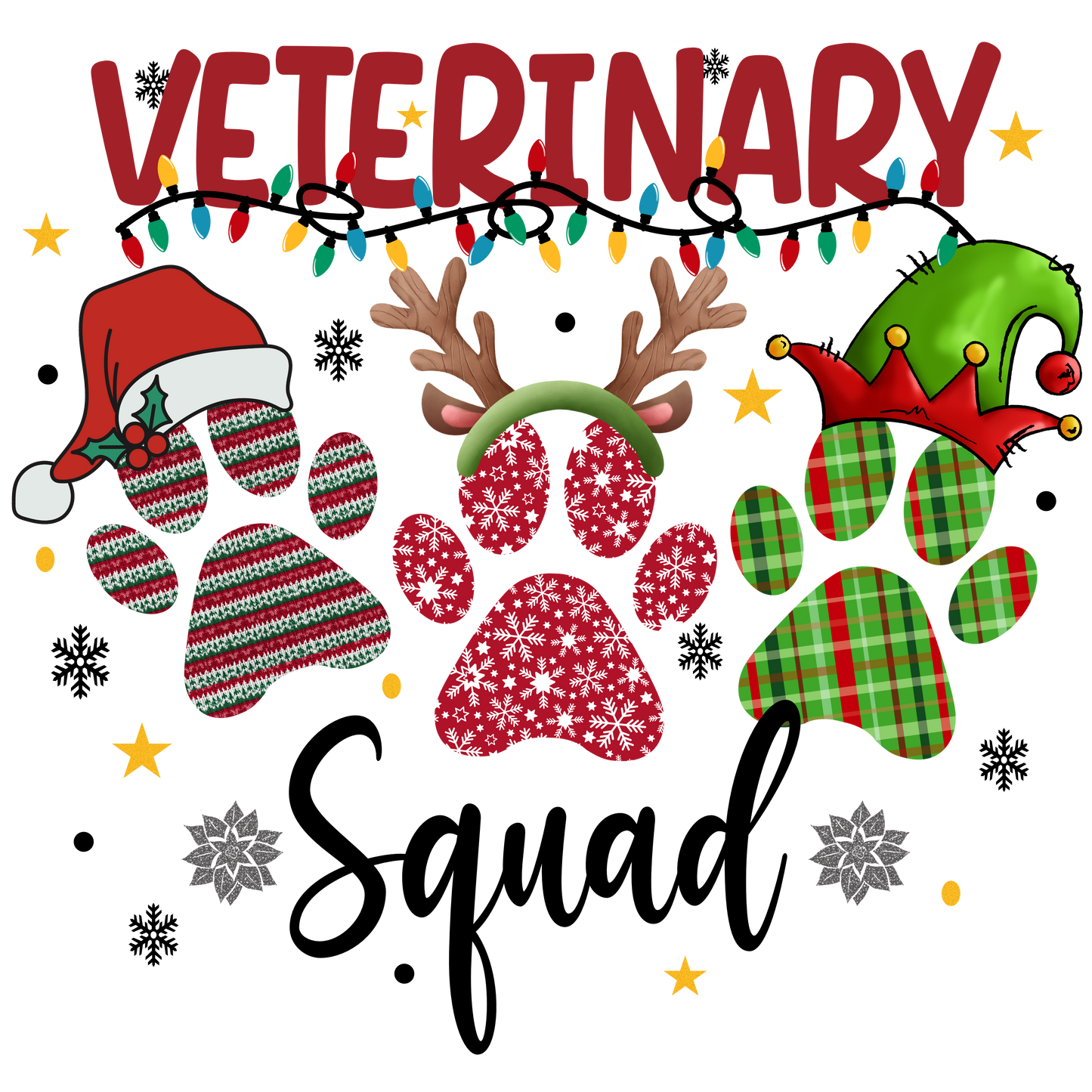 1 Veterinary Squad Christmas - Ready to Print DTF