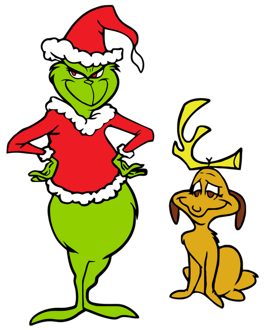 8a Grinch and Max - Ready to Press DTF iron on Transfer (Copy)