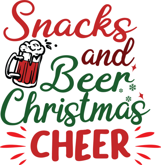 1 Snacks and Beer Christmas Cheer - Ready to Print DTF (Copy)