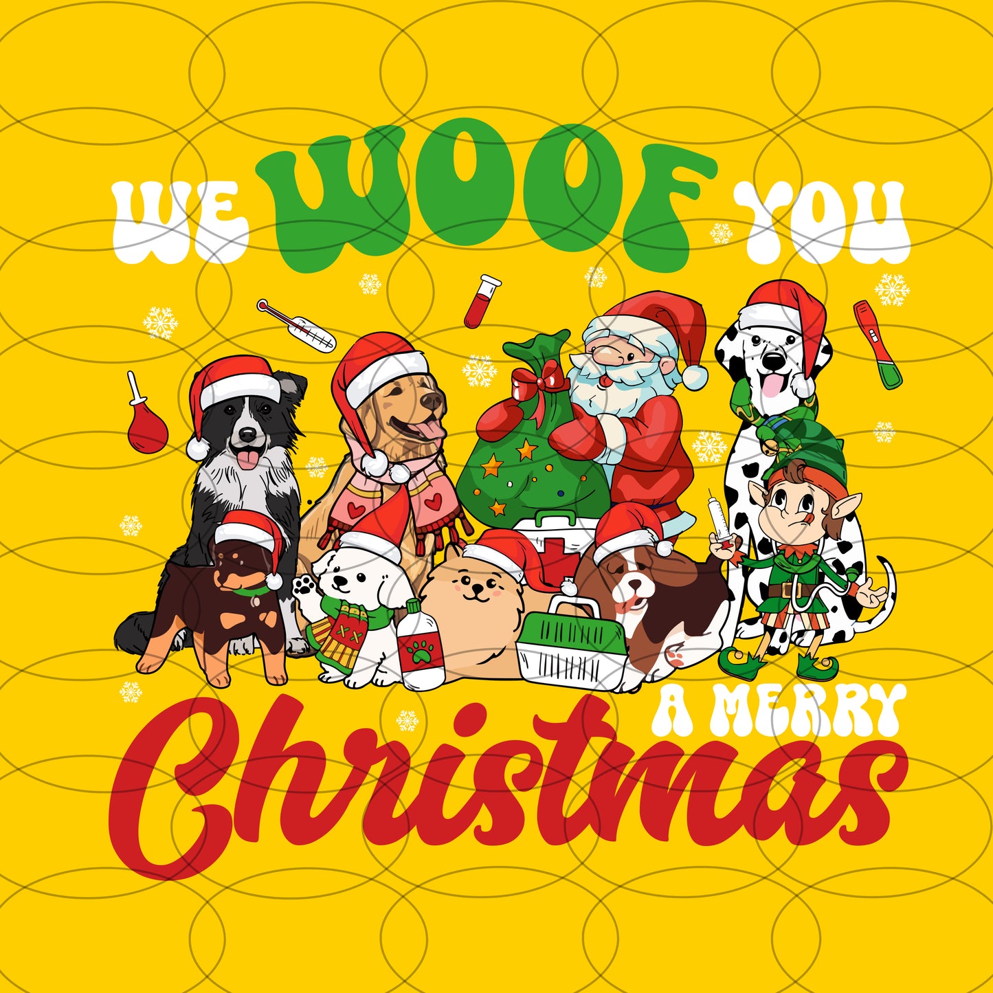 We Woof you a Merry Christmas - Ready to Print DTF