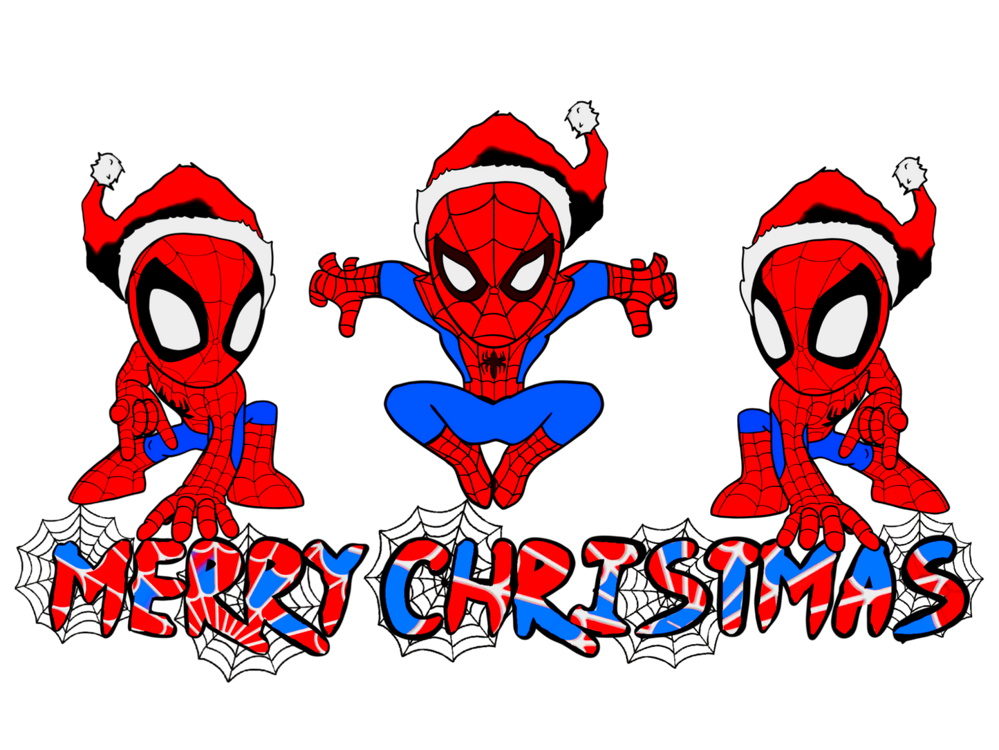 1 Spiderman Merry Chrismas (cheetah)- Ready to Print DTF