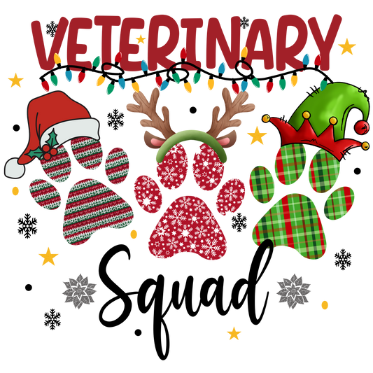 1 Veterinary Squad Christmas - Ready to Print DTF