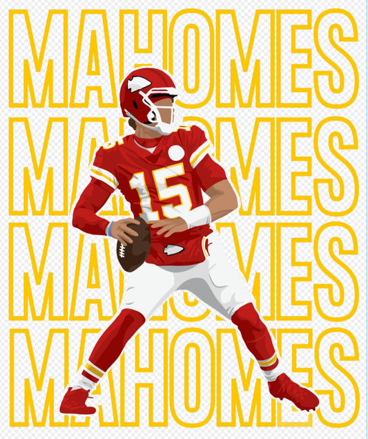 Patrick Mahomes - Ready to Press DTF iron on Transfer