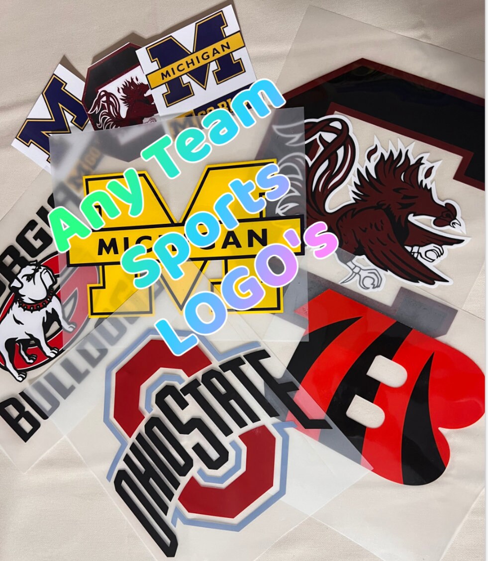 All Sport Logos - Any Team (List Attached)-   Ready to Press DTF transfers