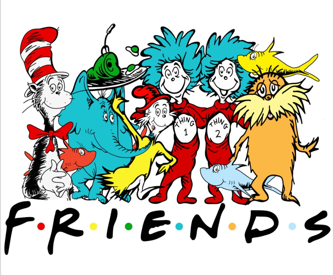 Dr. Seuss FRIENDS - Ready to Press DTF iron on Transfer